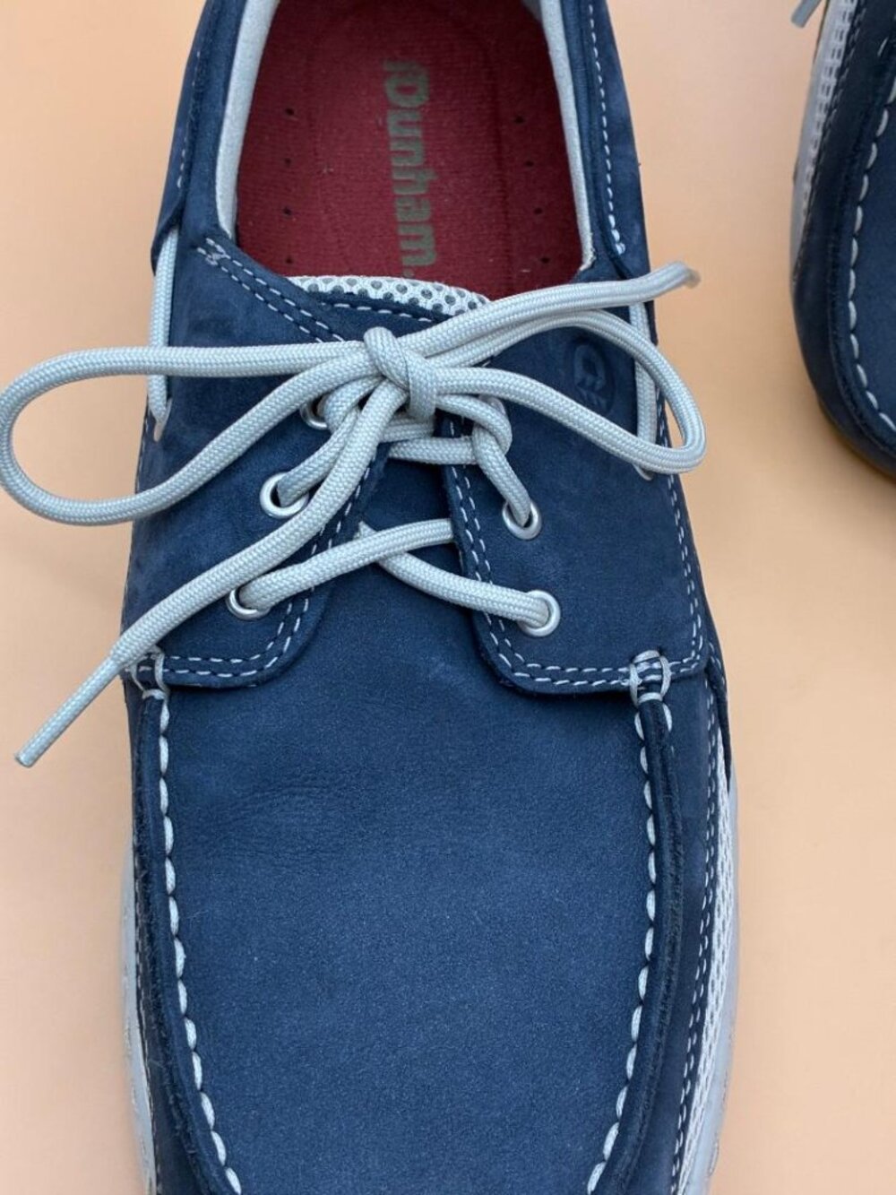 *EUC* Dunham Mens Blue Suede & Mesh Captain Boat Shoe Loafers Slip-ons, Sz 9D - Picture 4 of 8